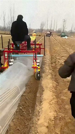 Agricultural machinery mulching machine in operation