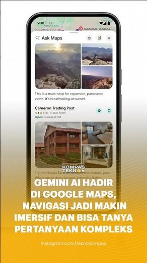 Gemini sekarang ada di GMaps, navigasi peta jadi lebih canggih dan imersif