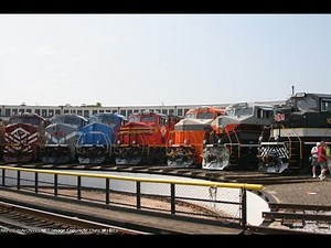 HD: Norfolk Southern Heritage Units roll onto turntable at NCTM