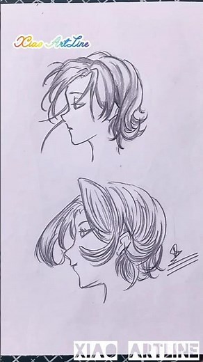 How to Draw Anime Hair - Step-by-Step Tutorial #animedrawing #hairstyle #illustration #sketch