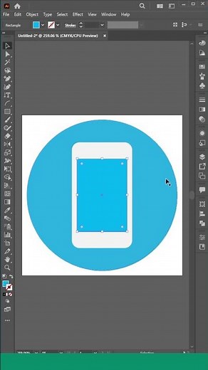 How to Create a Phone icon Illustrator #shorts
