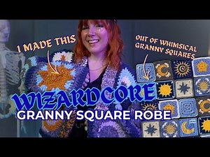 Making the Ultimate ✨Celestial✨ Granny Square Wizard Cloak to add a bit of whimsy to my life 🌙🔮🌀💫