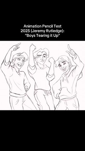 Boys Tearing it Up: Animation Pencil Test 2025