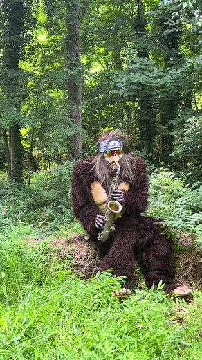 Sleepwalking Saxophonist in Mythical Costume