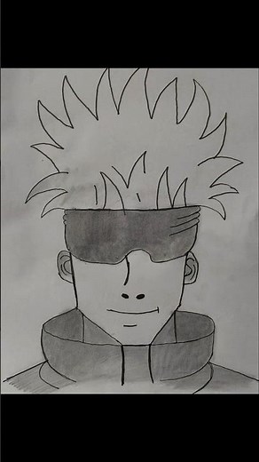 Gojo satoru cool pose drawing ✨ #animeart #drawing #shorts #gojosatoru