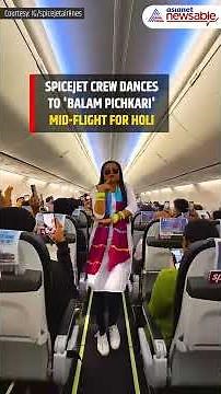 Air Hostesses Set the Sky Ablaze with ‘Balam Pichkari’ Dance! #HoliVibe #viralvideo