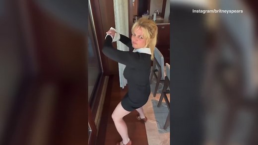 Britney Spears shares dancing video wearing black mini dress