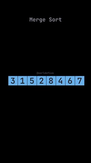 ✨ Merge sort is a divide-and-conquer sorting algorithm that works by dividing an array into two halves, recursively sorting them, and then merging the sorted halves back together. It's efficient and stable with time complexity of O(n log n), so it's suitable for sorting large datasets. Share, like, comment and follow @codechorus for more! SOURCE: worldofivo #computerscience #pythonprogramming #computerengineering #java #datascientist