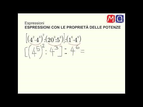 Espressioni con le proprietà delle potenze