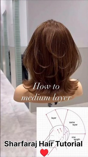 Medium Layer Haircut Tutorial ✂️ Easy Long Layer Haircut Step by Step #haircut #shorts