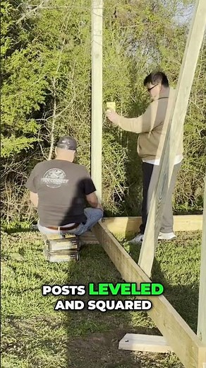 Squaring Up Posts for Construction Project Success #shorts