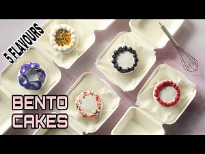 Eggless Bento Box Cakes Recipe | Cute mini lunch box cakes | 5 flavours #cakes #cake
