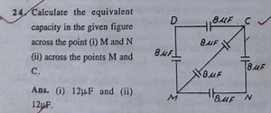 Calculate the equivalent capacitance in the given figure:(i) ... | Filo