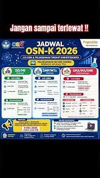 OSN Schedule at Regency Level #osn2026 #osnkabupaten #talentaindonesia