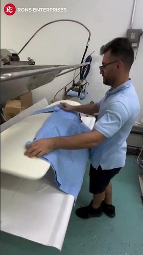 Garment Heat Pressing Process | Cotton Shirt Press Demo