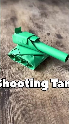 EASY ORIGAMI SHOOTING TANK TUTORIAL| How To make ORIGAMI TANK THAT ACTUALLY SHOOTS STEP BY STEP