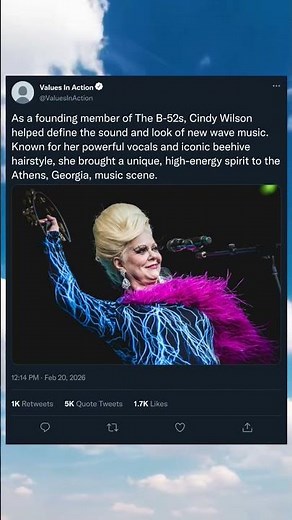 Cindy Wilson: The Queen of New Wave 👑🎶 #truestory #history