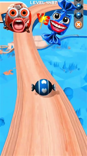 who was favourite❓orange bag ball vs blue toffee 🍬 ball racing jump gameplay #toffee #goingballs