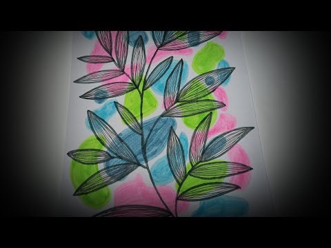 Abstract art 🎭 colourful 🎭 easy 🎭 easy to draw 🎭 drawing 🎭 abstract 🎭 line art 🎭 leaf art 🎭 line 🎭