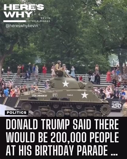 Here’s Why w/ Kevin Ortega-Rojas on Instagram: "The squeaking sound of tanks rolling down empty streets of Washington D.C. Happy Birthday Mr. President. - - - #HeresWhy #Politics #Trump #Military #NoKingsDay#America #DonaldTrump #Resist #Humor #TrumpMeme #Troops #MAGA #Authoritarian #NationalGuard #Dictator #Immigration #PresidentTrump #History #Democrats #Military #Police #Protest #Trending #Viral"