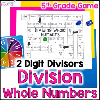 Long Division Practice with 2 Digit Divisors Game - Division of Whole Numbers