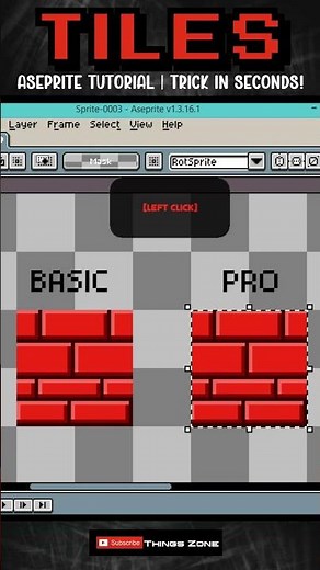 Pro Pixel Art TILES in 1 Seconds | Aseprite Tutorial #pixelart #aseprite #gamedev #indiedev