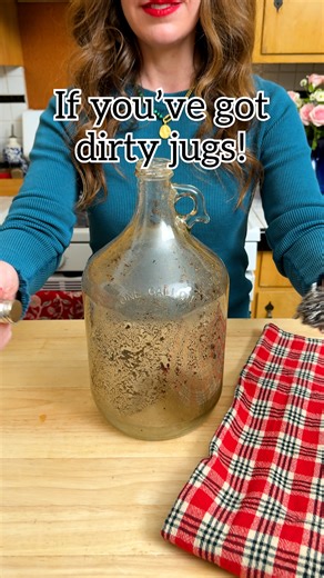 Easy way to clean tough to reach places! Use a magnet and steel wool for scubbing hard to clean jugs and containers! #cleaning #hometips #springcleaning #magnets | Jeff & Lauren