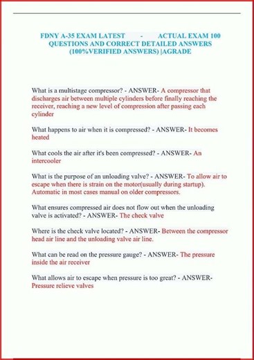 Fdny A 35 Exam Latest Actual Exam 100 Questions And Correct video