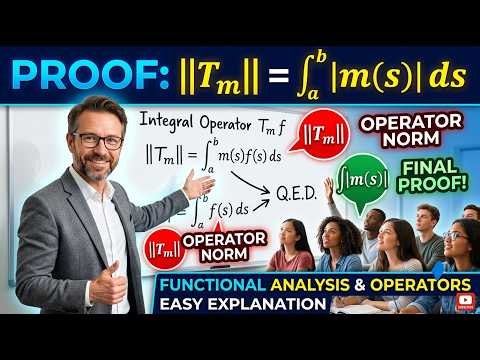 Proof: Operator Norm of Integral Operator Tm f = Integral of m(s)f(s) ds