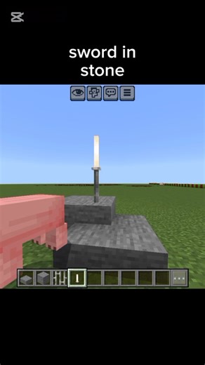 sword in stone build #minecraft #minecrafttutorial #tutorial #gaming #funk #music