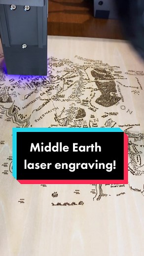 Middle Earth Laser Engraving with Atom Stack S10 Pro
