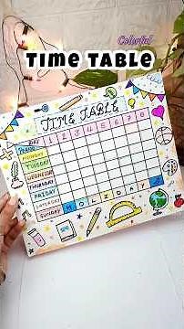 DIY colourful Timetable #shorts #craft