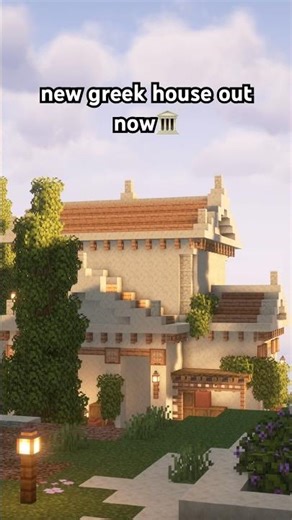 new greek house tutorial now on our channe. #minecraft #shorts #tutorial #greek #ideas #build