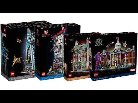 All LEGO Marvel Modular Buildings Compilation/Collection Speed Build