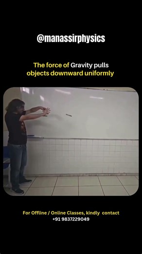 Gravity causes objects to fall downward at a constant rate of acceleration....#physics #experiment