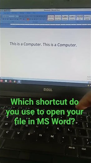 Which shortcut do you use to open your file in MS Word? #computer #open #shorts