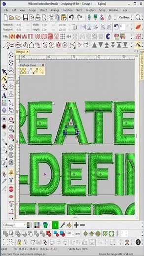 How to use User Define Letter in Wilcom