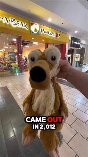 Heavenly on Instagram: "Restuffing my Scrat ice age build a bear from my childhood! He looks sm better now 🥹🫶🏻 I’m so happy he can hold his neck up now @buildabear #buildabear #iceage #sidthesloth #nostalgia #2000sthrowback"