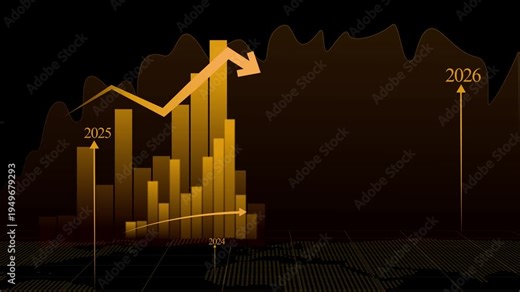 Financial Growth Chart with Upward Trend 2026 Animation