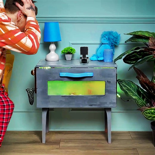 Transforming a dresser into a stylish minibar