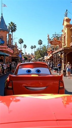 ✨ Lightning McQueen LIVE at Disneyland Cars Land! 🚗🔥