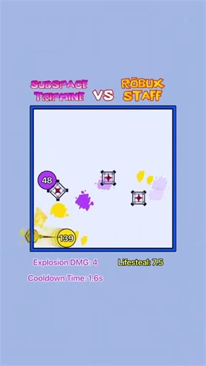 Subspace tripmine 🟪 VS Robux staff 💰 #simulation #relaxing #roblox #earclacks #weaponball