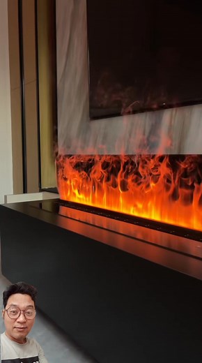 Amazing production 3d simulation fire for your Ling room #decorationlivingroom | Eko Desain