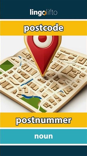 🇬🇧🇩🇰 postcode - postnummer : learn English : Lad os lære engelsk : vocabulary builder