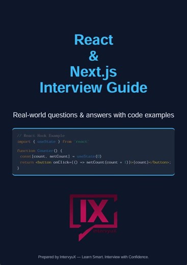 React and Next.js Interview Guide | Real Questions & Answers With Code Examples | Frontend Job Prep PDF - Etsy