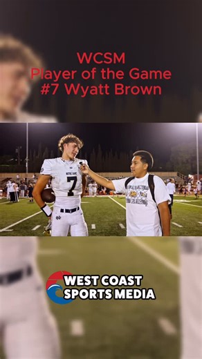 West Coast Sports Media | Thanks to Wyatt Brown for taking the time to interview with our reporter, Ivan Lopez. Wyatt had an impressive game Friday night with a 42-0... | Instagram