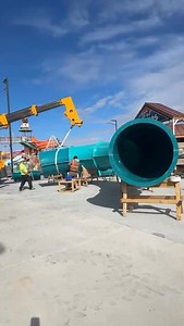 OVER 400 PIECES of fiberglass are being assembled now for the new Hive, opening in May! A crew of waterslide experts from ProSlide is here for a couple of months all the way from Ottawa, Ontario to build your new favorite ride! ProSlide has built nearly every water attraction at Roaring Springs in the past 26 years. #roaringsprings | Roaring Springs Waterpark