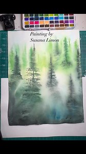 1.1K views · 17 reactions | Watercolor painting landscape #watercolor #arttutorial #drawing #tree #artvideo #Painting #art | Susana P Limon | Facebook