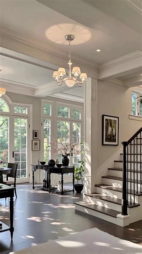 A dream French-style home! Its looks are magazine-cover worthy!☁🪐💫 #fyp #luxuryliving #interiordesign #decoration #aesthetic