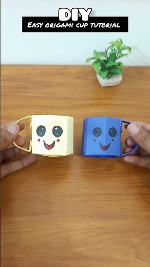 Origami Paper Cup Tutorial 🥤 | Simple & Quick Craft Idea💡#shorts #papercraft #cup #art #artandcraft